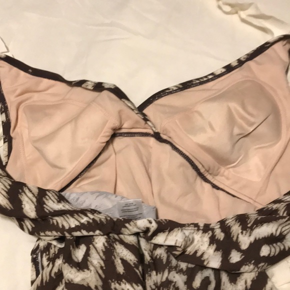 Brown and cream size 12 one piece swimsuit - Picture 4 of 6